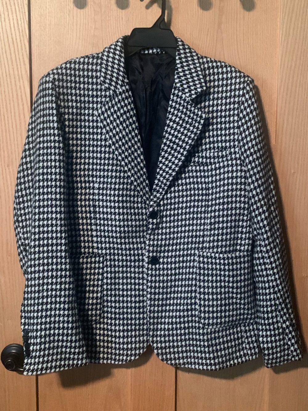 Men's Houndstooth Blazer - Black & White